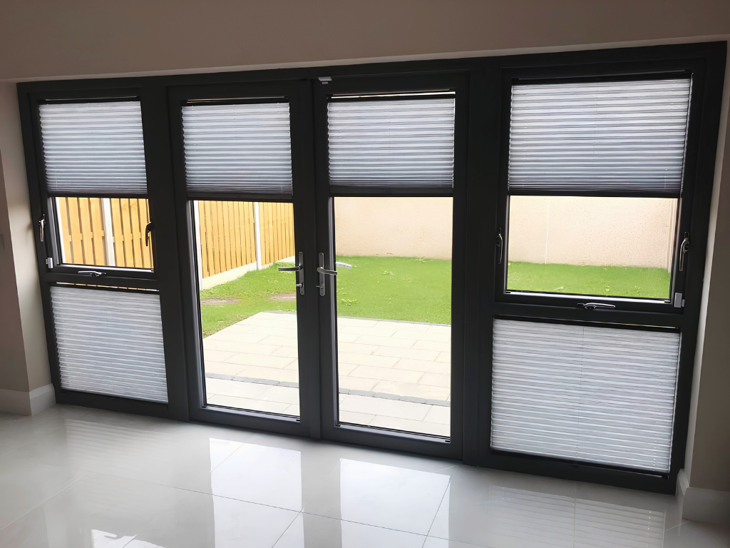 Blinds for heat control in a bright Irish living room keeping the space cool during a summer afternoon